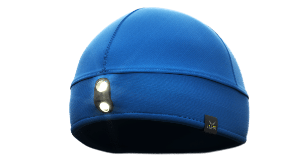 Schwarze Base Cap mit blauen LEDs